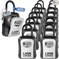 Key Lock Box for Keys with Code (12 Pack) 4 Digit Combination Lockbox for Keys Outdoor, Portable, Waterproof, Realtor Lock Box
