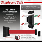 DuraSteel Wall Mount Retractable Belt Barrier - 6.5 Ft Red Safety Belt in Black Casing - Guardian 2.0 Indoor & Outdoor Do Not Cross Caution Tape for Crowd Control Queue Barrier, Line Divider, 10 Pcs