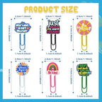 30 PCS Pharse Paper Clips Metal Paperclip Large Size Paper Clip Cute Bookmark Colorful Office Supplies Bookmark Clamp Desk Accessories Stationery for School Gifts for Christian