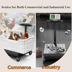 Large Platform Scale with Wheel 660 LB Floor Weight Computing Postal Scale Digital Perfect Industrial Platform Scale Foldable for Postal Luggage Shipping Mailing Weighing