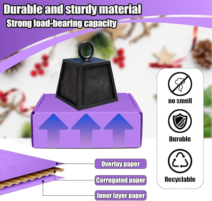 Small Shipping Boxes, 50 Pack Cardboard Box Corrugated Mailer Boxes Small Corrugated Boxes For Shipping Packaging Craft Gifts Giving Products, 6 x 4 x 1.6 Inches (Purple)