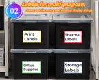 6" x 4" Large Moving Labels for Boxes, Packing Supplies for Moving Color Coded Blank Labels Stickers for Home Organization Projects, Kitchen, Storage Bins, Permanent Adhesive