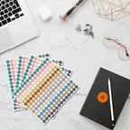 REGELETO Boho 4200 PCS 0.75 Inch 12 Colors Round Colored Dot Stickers for Toddlers Teaching Papers, Color Coding Labels, Circle Dots Stickers for Office and Student Classroom (25 Sheets)