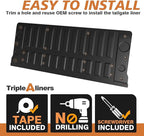 TripleAliners Tailgate Mat for 2019-2025 2026 Chevy Silverado & GMC Sierra 1500 Multipro Tailgate Accessories Liner Protector All Weather TPE Custom Fit (Won't Fit Standard Tailgate/Drop-in Liners)