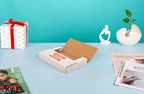 9x6x1.3 inch Mailing Boxes, Multi-Depth CD DVD Corrugated Cardboard Boxes with Fragile Stickers for Shipping, Storing, Package, Business or Home, White, 25 Pack