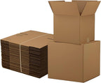 The Boxery 16"x16"x16" Brown/Kraft Corrugated Cardboard Shipping Boxes 25-Pack | Mailing, Packing, Moving & Storage for Business/Home – Durable - Eco-Friendly, Recyclable - Made in the USA