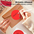 3 X 3 Inch Round Thermal Labels Circle Color Coding Labels Printable Waterproof 500PCS Round Stickers Adhesive Writable for Home, Garage, DIY Sticker, Barcodes,4 Rolls of Fluorescent Red