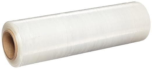 APQ 4 rolls of Cast Hand Stretch Film 15" x 1500'. Hand Stretch Wrap, 80 Gauge Thickness. Excellent Tear Resistance. Clear Residue Free Film for Moving, Shipping, Wrapping. Industrial Grade Cast Film.