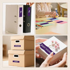 3 × 1 Inches Purple Rectangle Color Coding Labels 1000 PCS, Self-Adhesive Writable Waterproof Vinyl Blank Sticker Roll for Office Home School Business