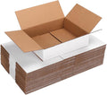 25 Packs Small Shipping Boxes 8x6x2 Inches, White Corrugated Cardboard Box for Shipping, Packing, Business, DIY