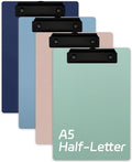 Small Clipboards 6" X 9" Mini Clipboards 4-Pack Half Letter Memo Size Clipboard Menu Pads Receipt Clips for School Office Restaurant Cafe Hotel (Black Clip)
