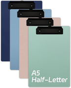 Small Clipboards 6" X 9" Mini Clipboards 4-Pack Half Letter Memo Size Clipboard Menu Pads Receipt Clips for School Office Restaurant Cafe Hotel (Black Clip)