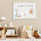 4 THOUGHT Dry Erase Board, 24 x 36 in Magnetic Whiteboard White Vintage Wood Frame Wall-Mounted White Board Decorative Notice Board for School, Office, Home, 8 Magnets 4 Markers 1 Eraser