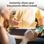 Car Registration and Insurance Holder, Leather Car Glove Box Organizer, Cool Car Accessories for ID, Driver's License Cards & Essential Document,business cards,Men&WomenDog Sunflower