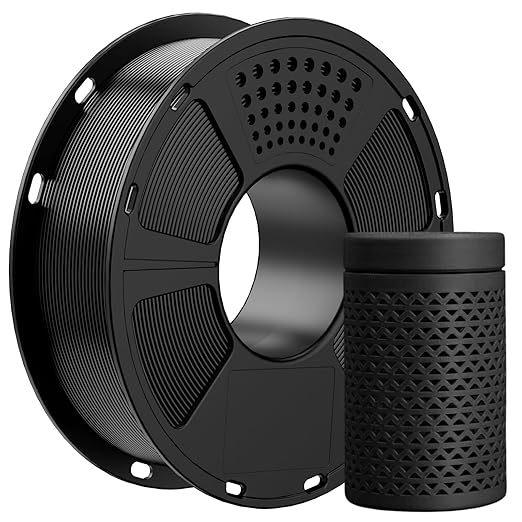 GEEETECH Black PLA Filament 1.75mm, 3D Printer Filament Dimensional Accuracy +/- 0.02mm, 1kg Spool(2.2lbs) 3D Printing Filament Fits Most FDM 3D Printers