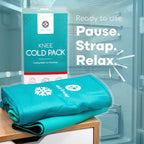 Medi Grade Knee Ice Pack Wrap - Reusable Ice Pack for Knee Injuries and Surgery Recovery - Dual-Fabric Knee Ice Pack with Cold-Retention Wrap - Flexible Ice Pack for Knee Injuries and Pain Relief