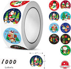 SHYGO® 1“ Christmas Envelope Seal Stickers Embossed Foil, Merry Christmas Stickers for Envelope Sealing, for Cards Making Invitation Gift Packaging Crafts Xmas Party Favor Decor, 1000 Pcs 2 Rolls