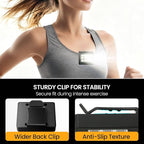 Running Lights for Runners, Clip on Flashlight, Rechargeable LED Safety Light for Walking at Night, Portable EDC Flashlight, Small Work Light Warning Flashing Camping Hiking Gear (Black)