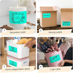 3x5 Inch Thermal Label Stickers,300Pcs Waterproof Rectangle Labels for Storage Bins,Moving Boxes,Address & Inventory Organization,Small Business Labeling,Watercolor Green