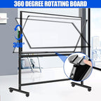 Large Rolling White Boards on Wheels 60 X 36 Inches Magnetic Dry Erase Board with Stand, Double-Sided 5' x 3' Whiteboard with Stands Stand Up White Board for Office, School, Home
