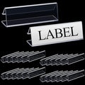 Outus Plastic Label Holder Wire Shelf Label Holder 3 x 0.875 Inches Pockets Shelf Price Tag Holders for Supermarket Library Kitchen Bookshelf Storage Bins(50 Pieces)