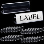 Outus Plastic Label Holder Wire Shelf Label Holder 3 x 0.875 Inches Pockets Shelf Price Tag Holders for Supermarket Library Kitchen Bookshelf Storage Bins(50 Pieces)