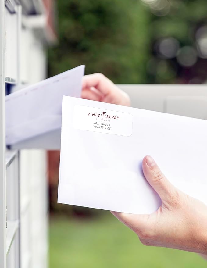 Perfect Peel Printable Address Labels (3,000 Labels), 1" x 2-5/8" Customizable Stickers, White, Blank, Great for mailing, Shipping, and More (Compatible with 5160) (8.5x11, 100, Count)