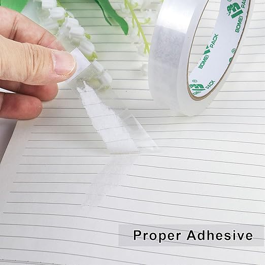 BOMEI PACK 16Rolls Clear Tape Refills for Dispenser, Transparent Gift Wrap Tape 3inch Core for Home, School and Office, 3/4inch x 60yds