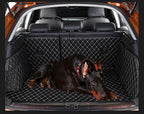 Trunk Mat for Mercedes GLC Coupe 2023-2025(Non for Hybrid) GLC260 GLC250 GCL300 GLC350 GLC450 Full Coverage Cargo Mat+Backrest Cover+Both Sides Panel Replacement -Black w/Red Stitching