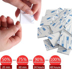 UPINS 120 Pack Square Double Sided Foam Tape Strong Pad Mounting Adhesive Tape (White)