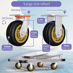 Heavy Duty Platform Truck Cart Foldable Flat Cart Push Cart Dolly Large Platform Cart w/ 5'' Swivel Wheels 2000LBS Capacity Moving Hand Dolly for Groceries, Garage, Warehouse (35'' L x 22.5'' W)