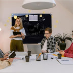 Magnetic Glass Dry Erase Board White Board Wall Mounted Whiteboard, Large Frameless White Board (Glassboard Black, 48" W x 36" H)