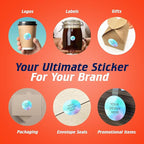 100 Custom Vinyl Stickers - Upload Your own Image, Text, Design, Logo - Personalized Logo Labels for Handmade, Packaging, Bottle, Jars, Candle, Brand Stickers (Sky Blue, 1x1)