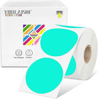 2 inch Dot Stickers Labels Circle Garage Sale Sticker 750Pcs Round Thermal Printer Stickers Printable Writable Price Labels for Yard Sale, Watercolor Green