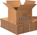 BOX USA Moving Boxes Large 20"L x 20"W x 15"H 6-Pack - Corrugated Cardboard Box for Shipping, Mailing, Packing, Packaging and Storage