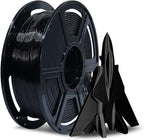 FLASHFORGE Rapid PETG Filament 1.75mm Black, Max 600mm/s High Speed Printing, 3D Printer Filament 1kg Spool, Dimensional Accuracy +/- 0.02mm, Fits Most 3D Printers