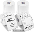 4x6 Thermal Mailing Labels for Direct Thermal Label Printer Shipping Sticker Paper for Address Postage, 250 Labels/Roll, 4 Rolls, Total 1000PCS