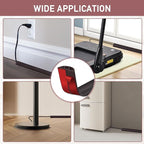 Floor Cord Cover Self Adhesive Cord Hider Floor Extension Cord Covers for Floor Power Cord Protector Cable Management Prevent Cable Trips Cable Cavity 0.32" W x 0.32" H (Dark Walnut, 3.3Ft)