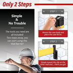 DuraSteel Wall Mount Crowd Control Retractable Belt Barrier - 9.2 Ft Yellow Do NOT Enter Retractables Barrier Belt w/Yellow ABS Casing Crowd Control Barriers Line NOT Stanchions with Retractable Belts
