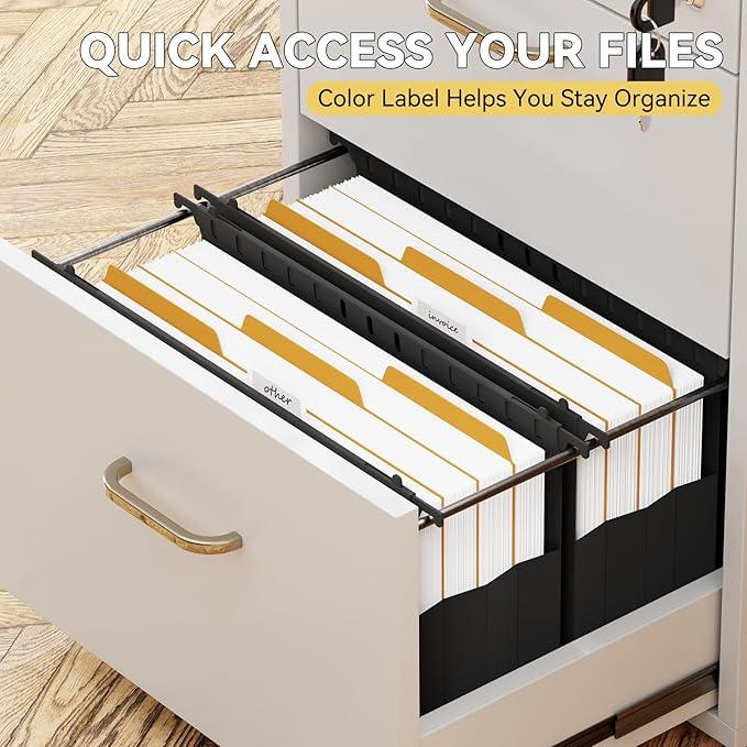 Extra Capacity Legal Size Plastic Hanging File Folders,Reinforced 4" Black Expanding Pocket Files,6 Pack Legal Hanging Folders for Filing Cabinet,Expandable Hang Folder with tabs,for School