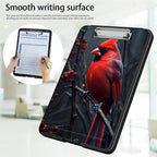 Clipboard with Storage,Office Supplies Nursing Clipboards Folder with Pen Holder Plastic Foldable Clip Board with Storage for Nurse Teacher,Beautiful Redbird