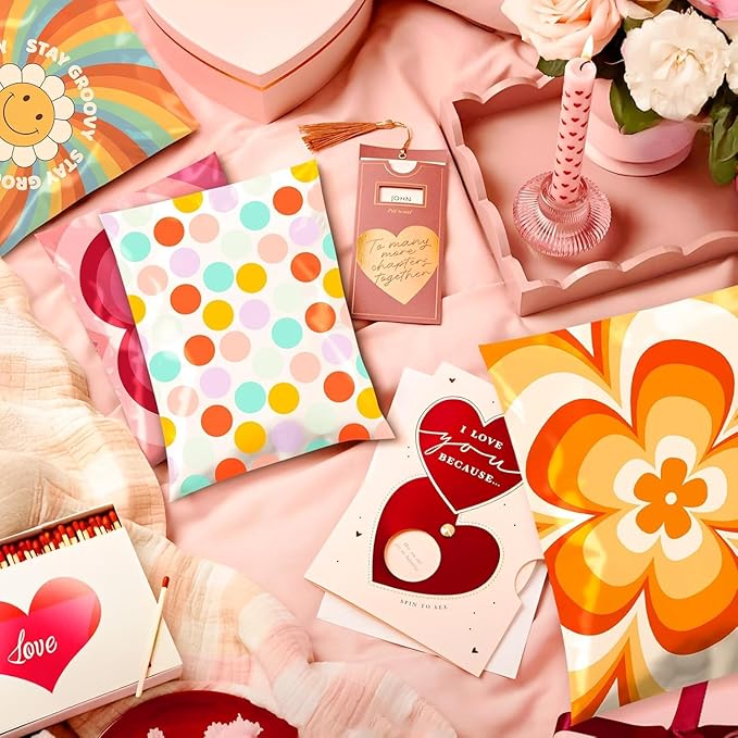 Metronic Cute Poly Mailers 10x13" 1200Pcs, Colorful Polka Dots Shipping Bags for Clothes, Self Adhesive Shipping Envelopes Waterproof Mailers Poly Bags Packaging Mailing Bags for Small Business