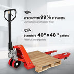 NORTHSKY Standard Manual Pallet Jack, 27" W x 48" L, 5500lbs Capacity for Warehouse, Workshop