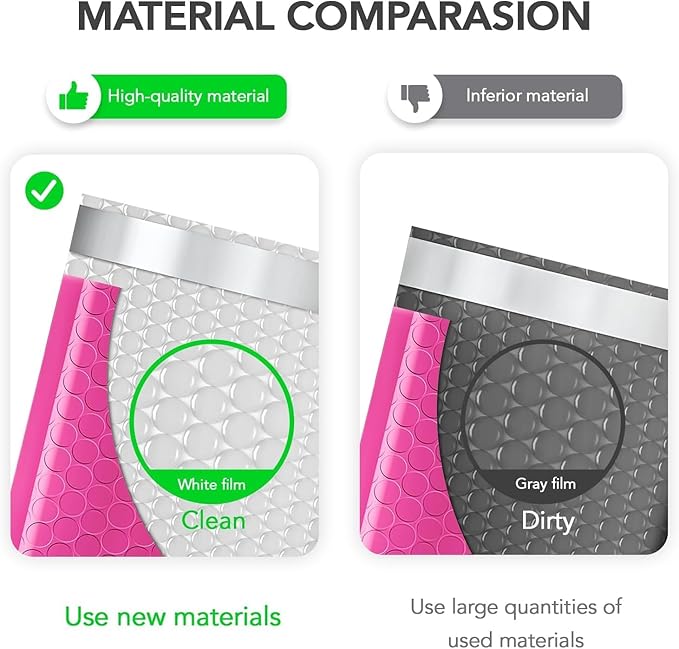 Fuxury Bubble Mailers 6x10" Pink Padded Envelopes 1000Pack Strong Adhesion Thick Padded Mailers for Small Business Mailing Small Items,Jewelry,Makeup