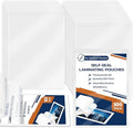 100 Pack 10 Mil 3"x5" Self Sealing Laminating Pouches Self Adhesive Lamination Pouches Clear Laminate Sheets for Photos Index Cards Office School(No Heat Laminating Sheets & No Laminator Machine Need)