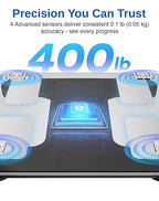 GE Smart Scale for Body Weight and Fat, Digital Bathroom Scales with LED Display BMI Body Fat - Bluetooth 13 Body Composition Monitor for Muscle Mass People with App, Accurate 400lb Weighing