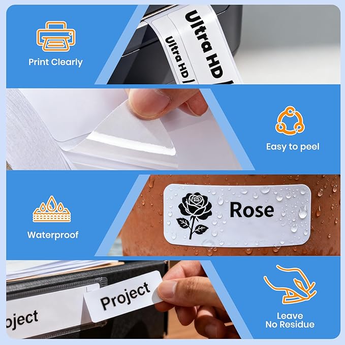 Compatible for DYMO 30330(1-1/8" x 3-1/2") Address Barcode White Thermal Labels Work with LabelWriter 4XL Printer 12 Roll 6000 Labels NOT Fit 5XL