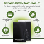 Mailing Pouches 10x13 inch - Plant-Based Materials, Double Seal Closure, Tear Resistant, Extra Thick Design - 50 Reusable Shipping Bags