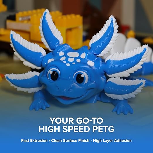 Polymaker PETG Electric Blue 3D Printer Filament 1.75mm 1kg, High Speed PETG up to 300mm/s, High Strength New Formula, Excellent Layer Adhesion, Warp Free, Compatible with Most 3D Printers