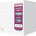 NextDayLabels – 4" x 1-1/3" Rectangular Sticker Labels for Printer - White Laser/Inkjet Printer Labels Return Address Labels Shipping Label Stickers (1000 Sheets, 14 Per Sheet, 14000 Labels)